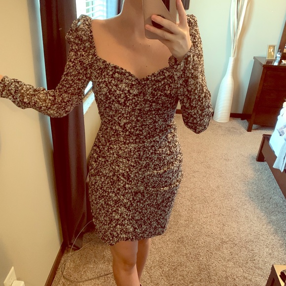 floral ruched front maxi dress astr the label